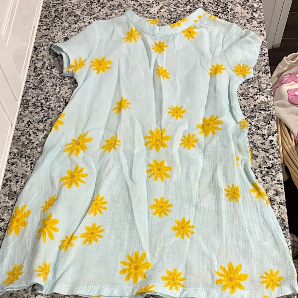 Chaser Kids Casual Dress - Light Blue and Yellow